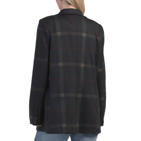 OAT NEW YORK Navy Plaid Blazer - Picture 2 of 2